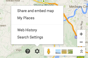 where My Places hides in new google maps.