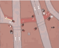 GIF Animation of crossing under Hammersmith Flyover 